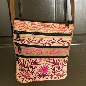 Small suede crossbody purse